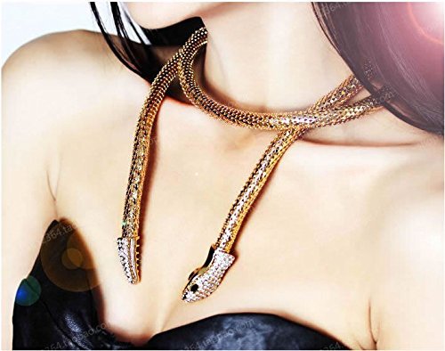 Flexible Bendable Gold Snake Necklace